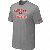 Men's Tampa Bay Buccaneers Team Logo Gray Nike Short Sleeve T-Shirt FengYun,baseball caps,new era cap wholesale,wholesale hats